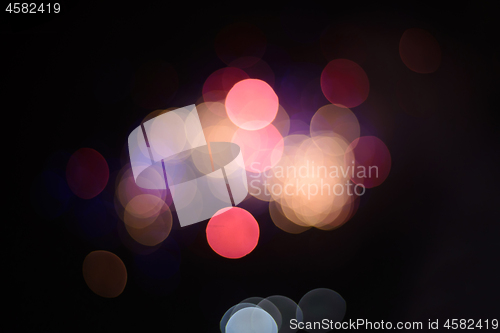 Image of Defocused festive lights. Can be used as background