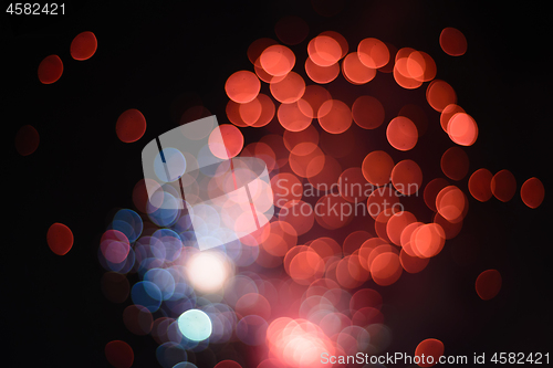 Image of Defocused festive lights. Can be used as background