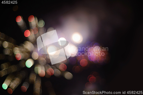 Image of Defocused firework lights. Can be used as background