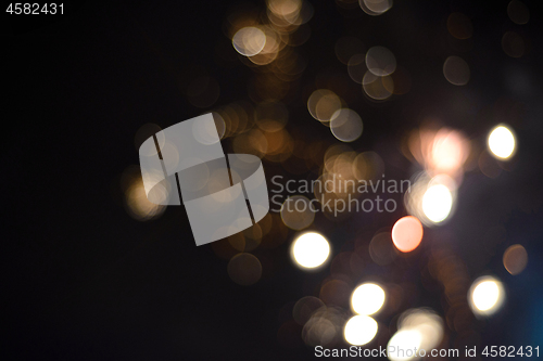 Image of Defocused festive lights. Can be used as background