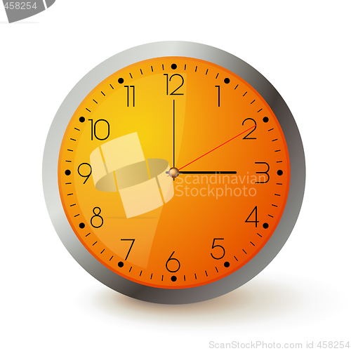 Image of Orange wall clock