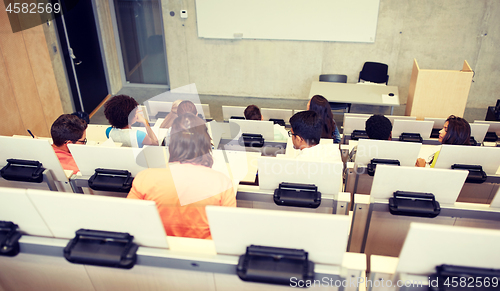 Image of international students at university lecture hall