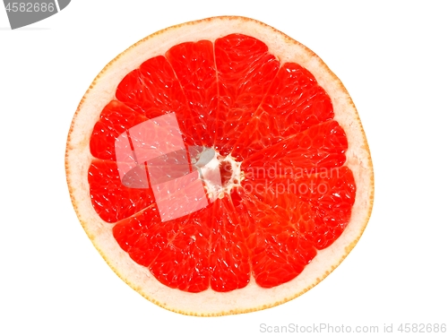 Image of Halved grapefruit on white