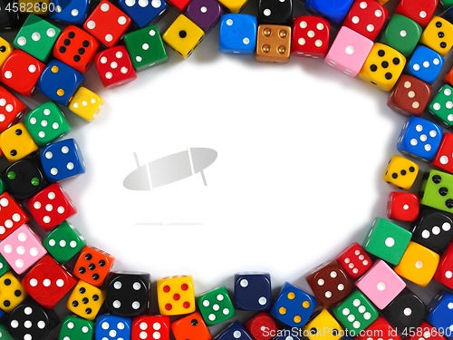 Image of Dice frame with black space