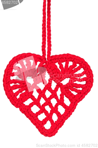 Image of Red heart on white