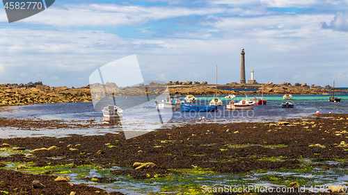 Image of The Ile Vierge lighthouse on the north coast of Brittany