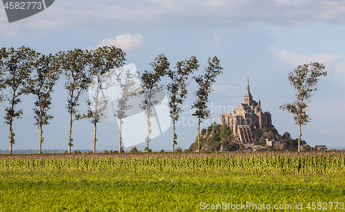 Image of Mont-Saint-Michel from the fields