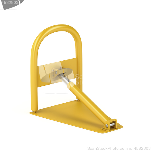 Image of Yellow foldable parking barrier