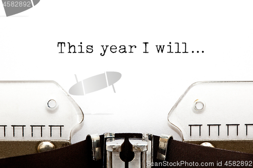 Image of This Year I Will Typewriter Concept