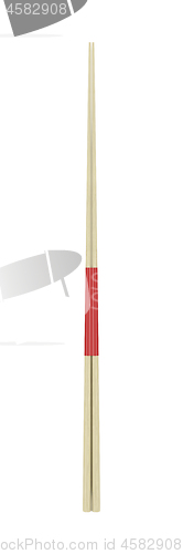 Image of Wooden chopsticks on white
