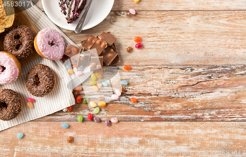 Image of close up of different sweets on table