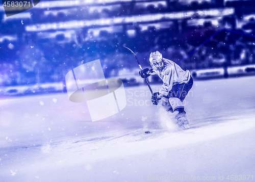 Image of ice hockey player in action