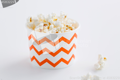 Image of close up of popcorn in disposable paper cups