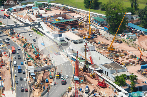 Image of Construction site. Aerial view. Singapore