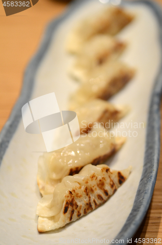 Image of Close up Japanese Gyoza dumplings