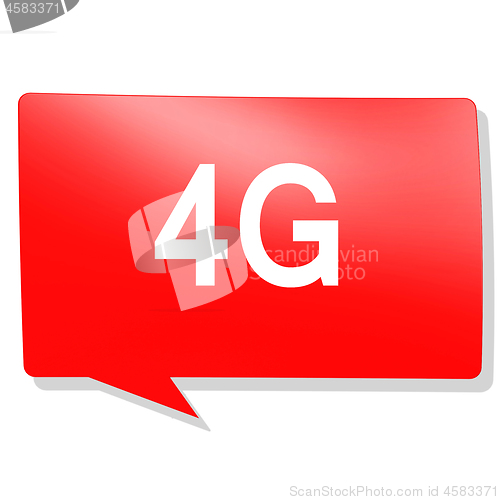 Image of 4G word on red speech bubble