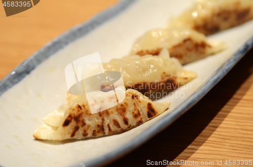 Image of Close up Japanese Gyoza dumplings