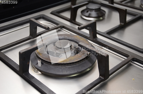 Image of Gas stove on countertop