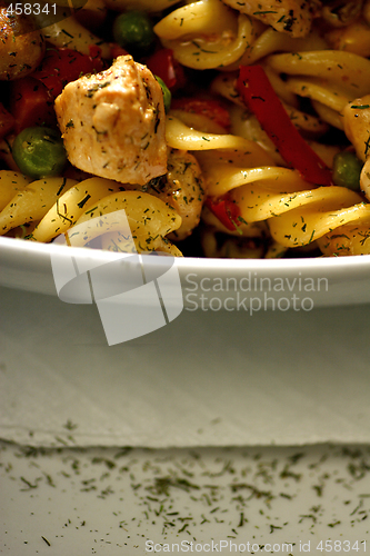 Image of pasta with grilled chicken