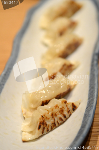 Image of Close up Japanese Gyoza dumplings