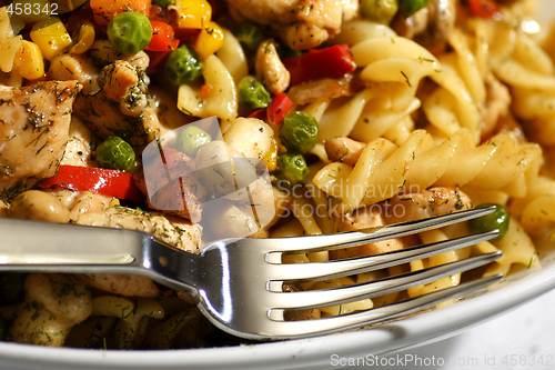 Image of pasta with grilled chicken