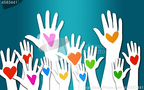 Image of Hand-held heart symbol, charity ideas