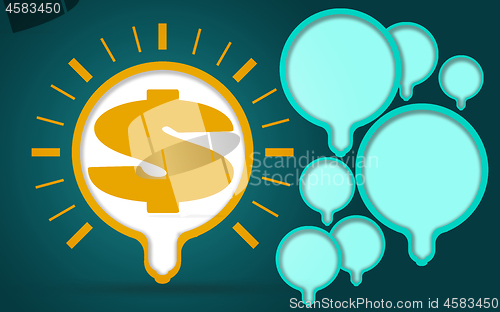 Image of Illustration of light bulb with a dollar sign