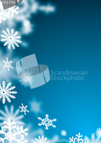 Image of blue snowflake blur