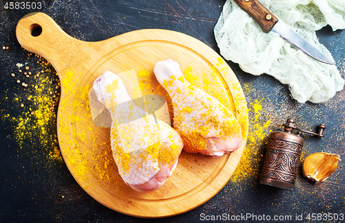 Image of chicken legs with spice 