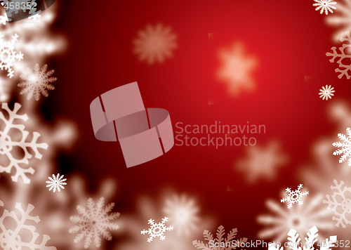 Image of red snowflake blur