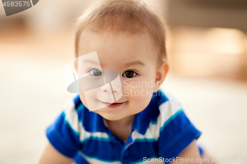 Image of close up of sweet little asian baby boy