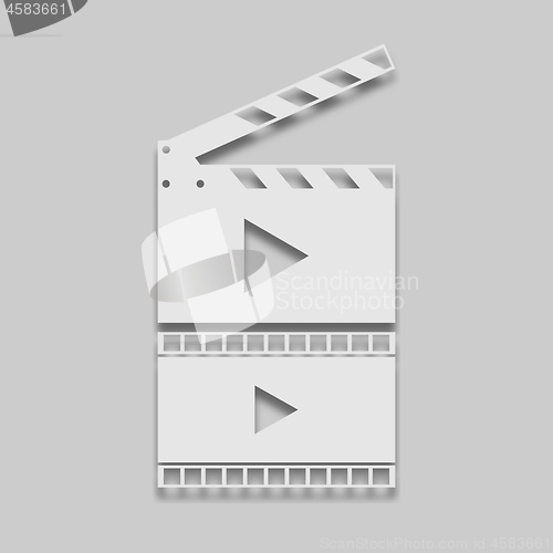 Image of movie clapperboard icon