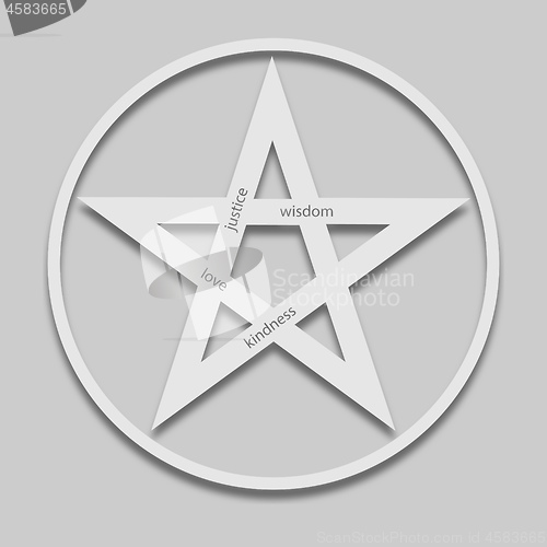 Image of five-pointed star in a light style