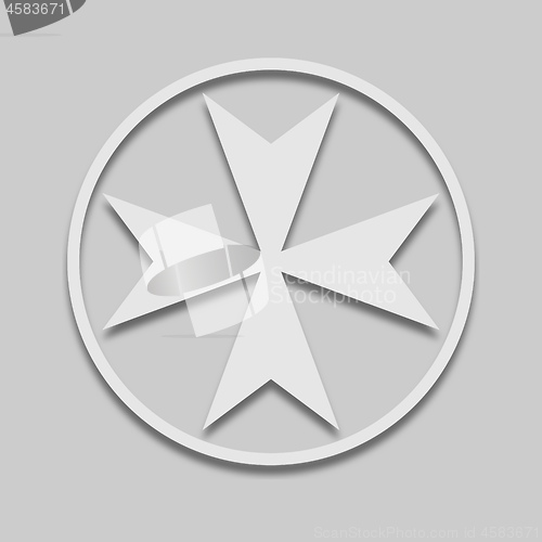 Image of maltese cross in light color