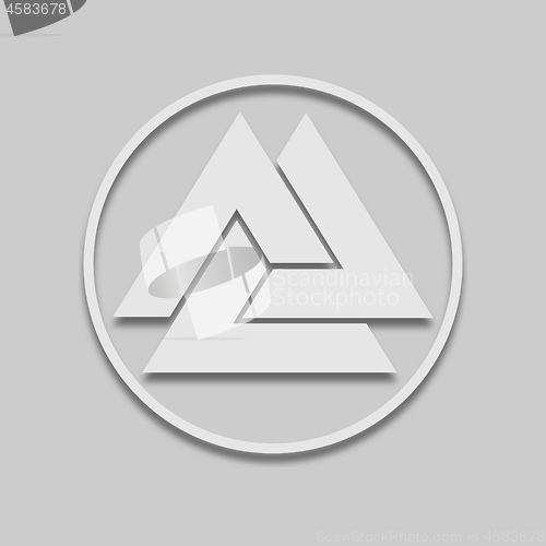 Image of Slavic sign icon valknut