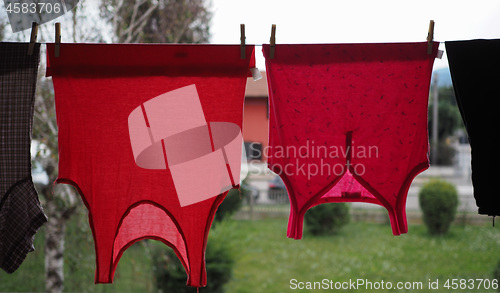 Image of Washing line detail