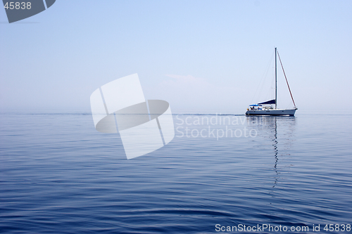 Image of yacht at open sea