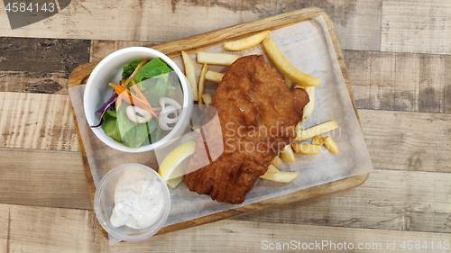 Image of Delicious plate of fish and chips