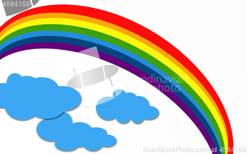Image of The rainbow is shown from the cloud