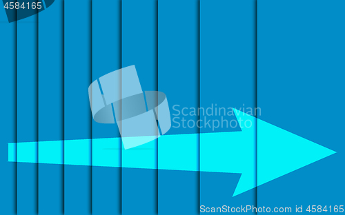 Image of Blue stairs with a arrow sign