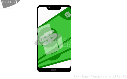 Image of Digital mobile wallet concept isolated