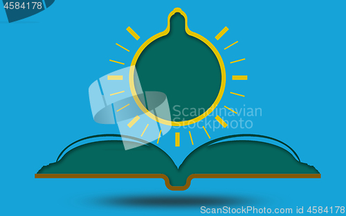 Image of Light bulb on open book