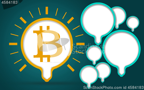 Image of Illustration of light bulb with a bitcoin sign