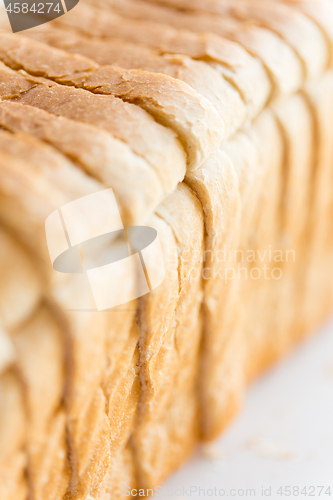 Image of close up of white toast bread