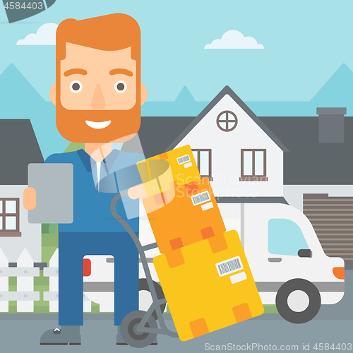 Image of Man delivering boxes.