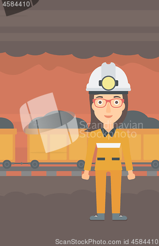 Image of Confident miner in hardhat.