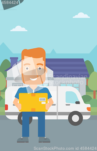 Image of Man delivering box.