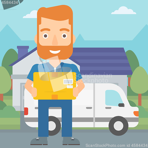 Image of Man delivering box.