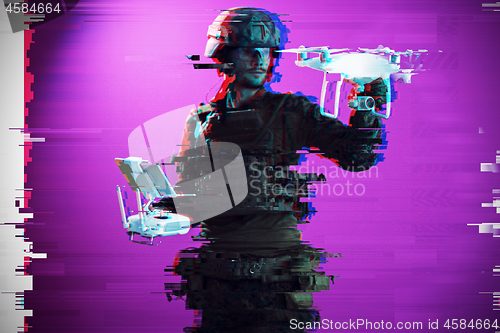 Image of soldier drone technician glitch