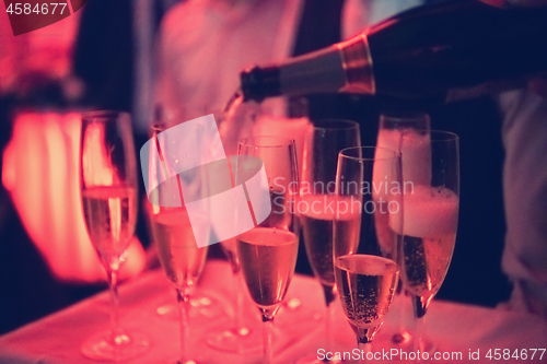 Image of champagne  in wineglasses